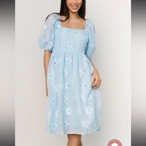 Baby blue Daisy baby doll dress
